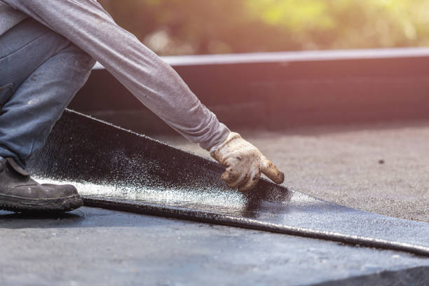 Professional Waterproofing technician working in Linwood, NJ